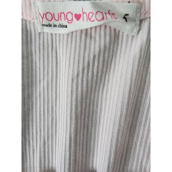 NWOT Young ❤️ Hearts Toddler Girl Pink/ Silver Sparkles Romper 5 - Picture 3 of 3